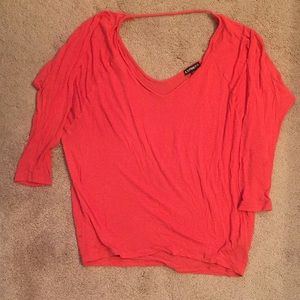 XS coral Express 3/4 sleeve shirt